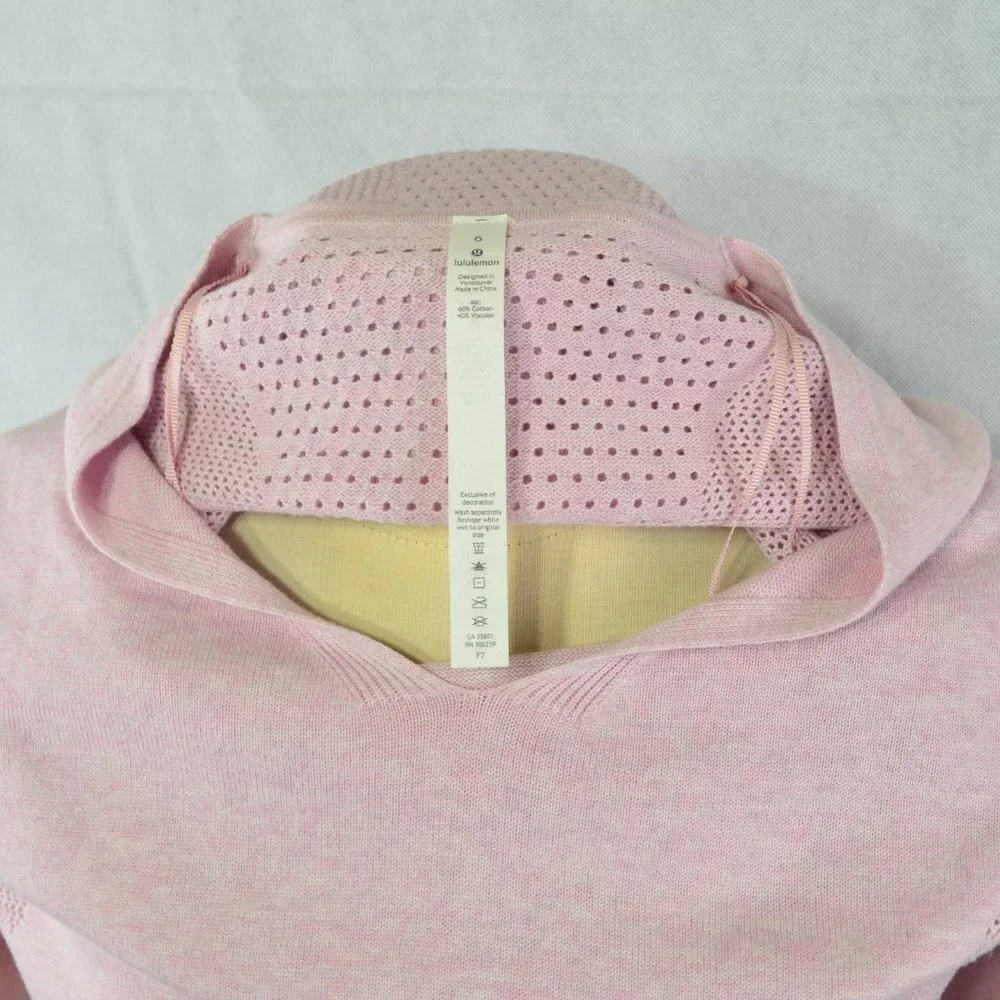 lululemon Still Movement Sweater Size 6 in Heathered Petals